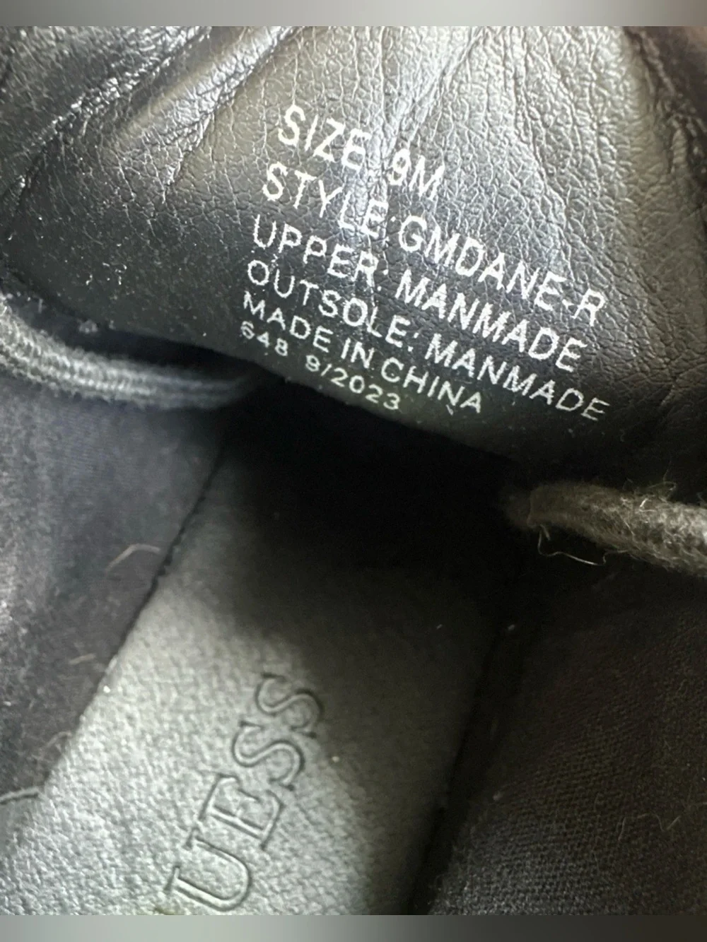 Guess Men's Black Leather Chukka Boots